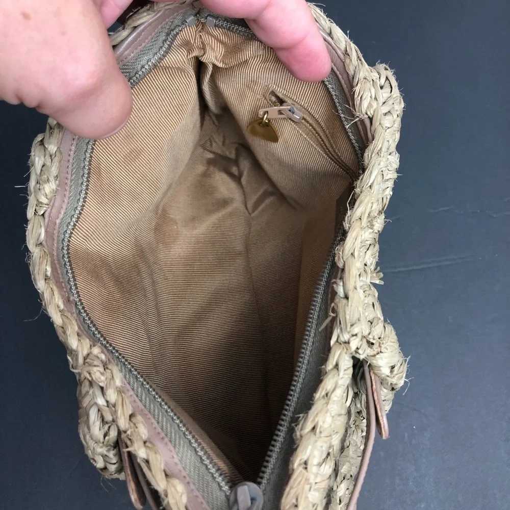 MORRIS MOSKOWITZ Vintage Straw Clutch. EUC.